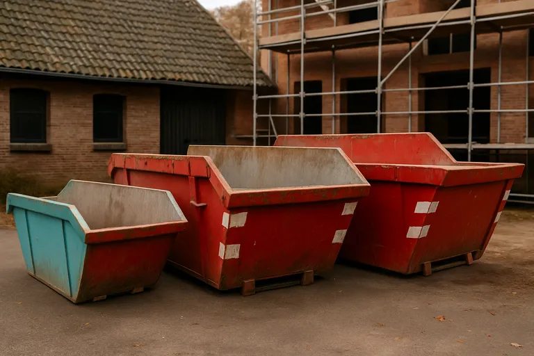 Soorten bouwbakkies en inhoudsmaten