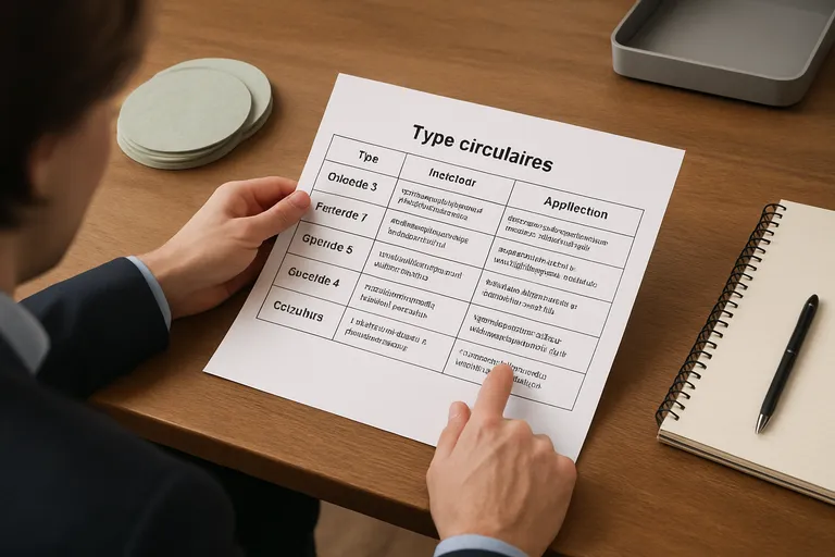 Typen circulaires en toepassing