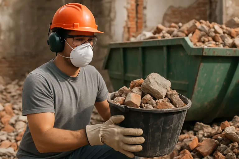 Veilig en duurzaam puin afvoeren