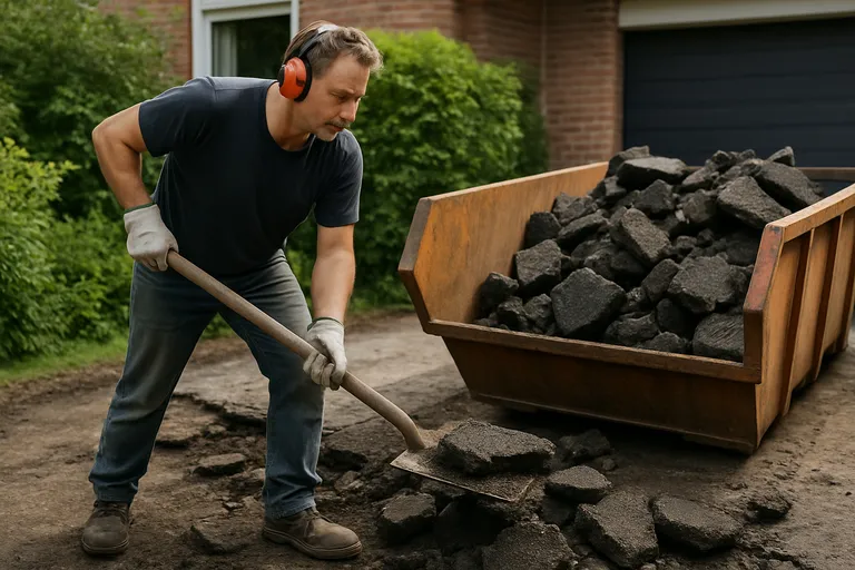 Wat houdt asfalt afvoeren als particulier in